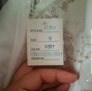 Wedding dress size 16 never worn. And vail